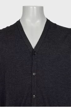 Men's gray wool vest