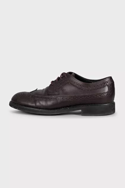 Men's leather brogues with laces