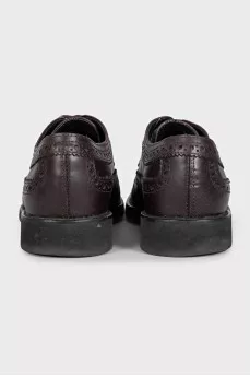 Men's leather brogues with laces