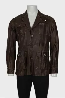 Men's straight button-down jacket