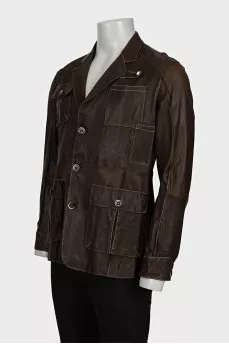 Men's straight button-down jacket