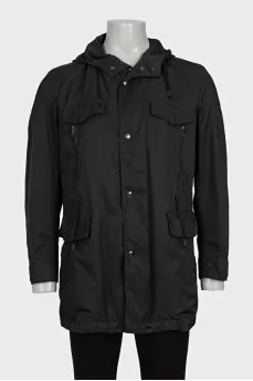 Men's black fitted jacket