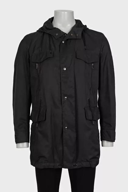Men's black fitted jacket