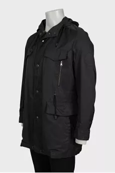 Men's black fitted jacket