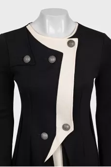 Black and white fitted dress