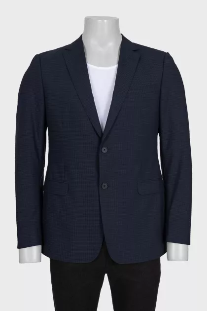 Men's single-breasted printed jacket