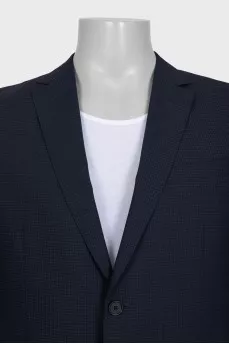 Men's single-breasted printed jacket