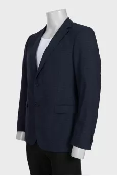 Men's single-breasted printed jacket