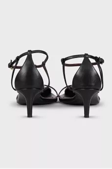 Black leather Bella sandals