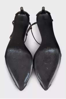 Black leather Bella sandals