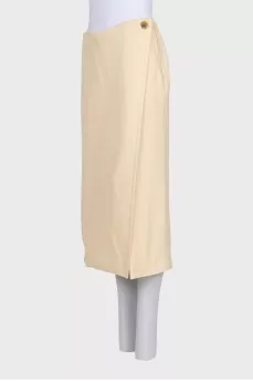Wide-leg yellow trousers