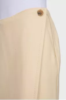 Wide-leg yellow trousers