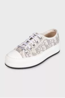 Сірі кеди з текстилю Walk'n'Dior