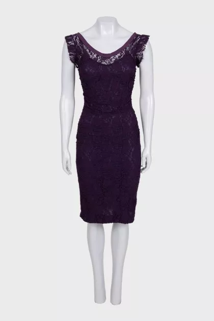 Фіолетова мереживна сукня