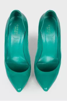 Emerald leather shoes