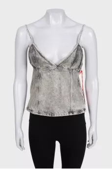 Top with adjustable straps and tag