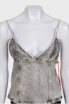 Top with adjustable straps and tag