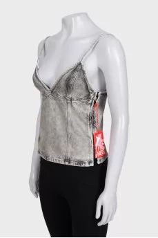 Top with adjustable straps and tag