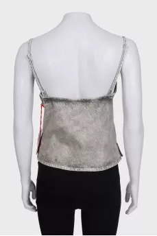 Top with adjustable straps and tag