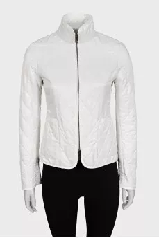 White quilted fitted jacket