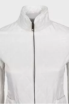 White quilted fitted jacket