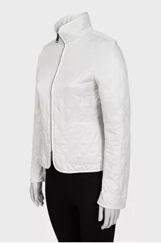 White quilted fitted jacket