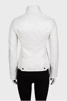 White quilted fitted jacket