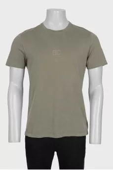 Men's slim fit green t-shirt