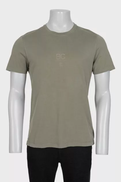 Men's slim fit green t-shirt