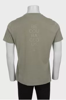 Men's slim fit green t-shirt