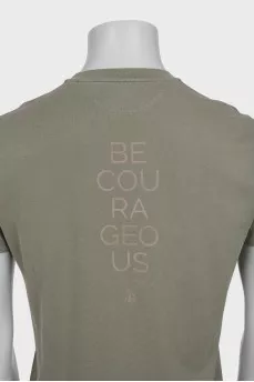 Men's slim fit green t-shirt