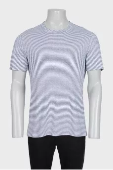 Men's T-shirt with narrow stripes