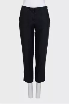 Linen cropped trousers