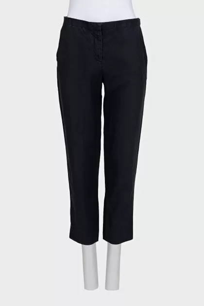 Linen cropped trousers