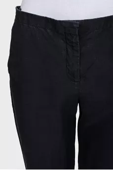 Linen cropped trousers