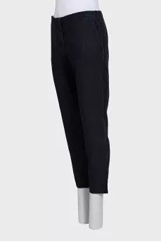 Linen cropped trousers