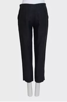 Linen cropped trousers