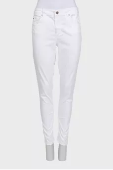 White skinny fit high-waist jeans