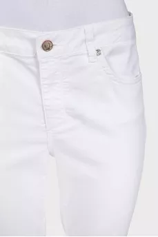White skinny fit high-waist jeans