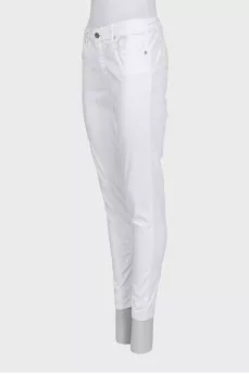 White skinny fit high-waist jeans