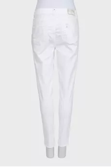White skinny fit high-waist jeans