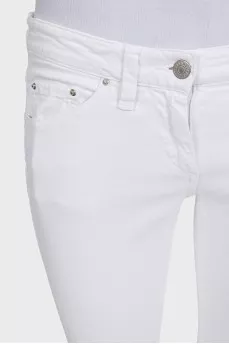White skinny fit low rise jeans