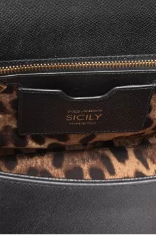 Сумка Sicily черного цвета из кожи