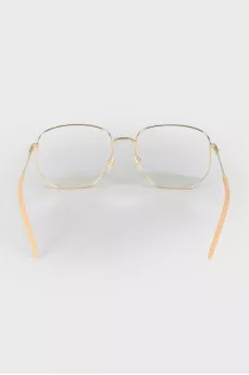 Image glasses with golden frame