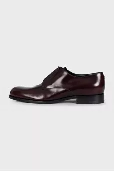 Men's burgundy leather shoes