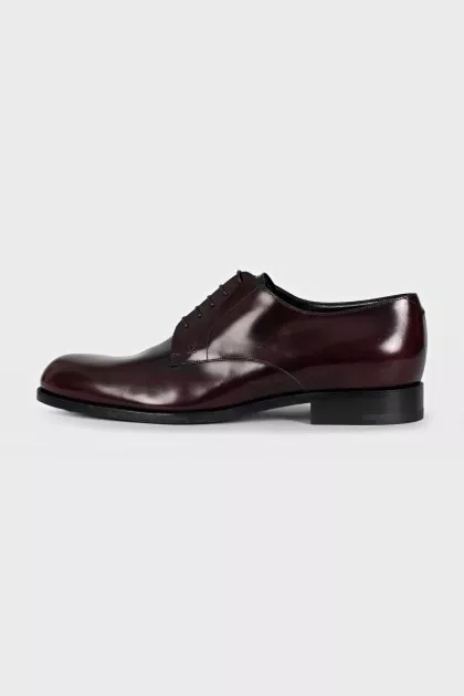 Men's burgundy leather shoes