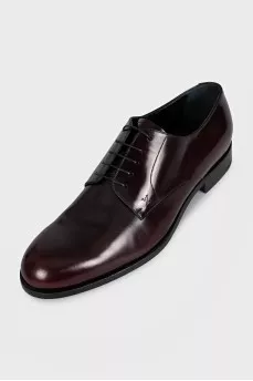 Men's burgundy leather shoes