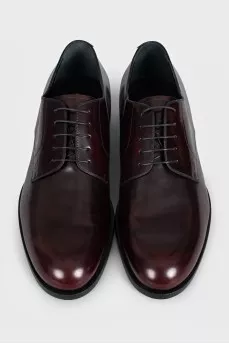 Men's burgundy leather shoes