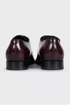 Men's burgundy leather shoes