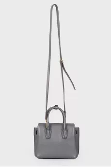Graphite colored leather bag